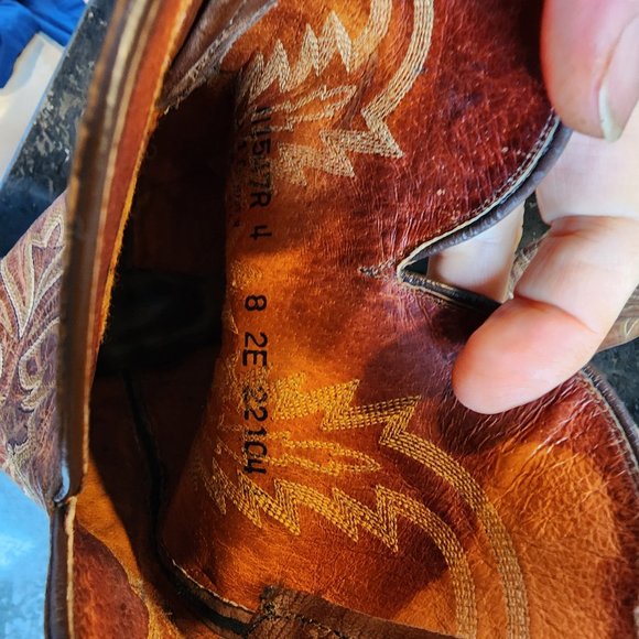 Lucchese Men's Clint Mad Dog Goat Round Toe Cowboy Boots. Size 8 2E. NO RETURNS. - Picture 2 of 8